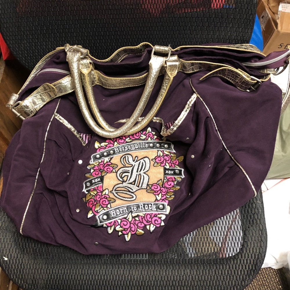 ❤️Vintage Betseyville Born to Rock Duffle Bag- 500 $35 or $30 w/offer